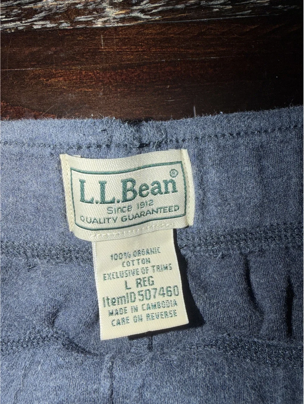 L.L.Bean Men’s Large Gray Organic Cotton Sweatpants Lounge Pants Drawstring